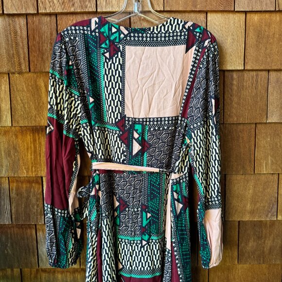 NWT Anthropologie Porridge Virginia Wrap Patchwork Print Maxi in Women's Large - Picture 8 of 14
